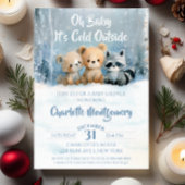 Serviette En Papier Baby it's cold outside Blue Forest Baby Shower