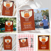 Sticker Rond It's Game time! Funny Basketball theme Birthday 