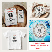 Invitation It’s Game Time Hockey 1st Birthday Party