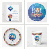 Serviette En Papier C’est un baby shower de cobaye en ballons bleu gar