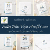 Amalfi Coast Italië Blauwe Vespa Flat Dank u kaart