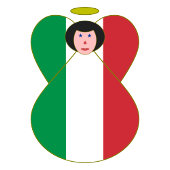 Drapeau italien Noël Ange Nom Année Étoile
