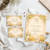 Invitation Italian Lemon Bunny Garden Baby Shower