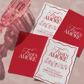That’s Amore Red hand drawn Bridal Shower Poster