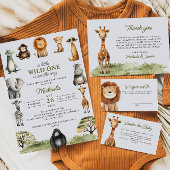 Invitation Wild One Sur Le Chemin Bébé mignon Baby shower Ani