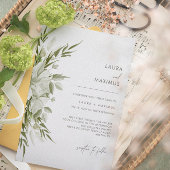 Invitation Tout En Un Mariage Floral Blanc