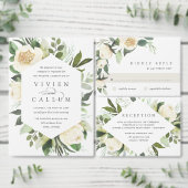 Serviette En Papier Ivory Bloom | Mariage de cadre floral personnalisé (Personnalisez la collection de ce créateur indépendant.)