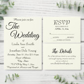 Numéro De Table Ivory Color Simple Style Wedding (Personnalisez la collection de ce créateur indépendant.)