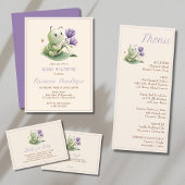 Ivory Cute Caterpillar Custom Baby Shower Menu