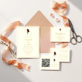 Aimant Mariage Rose d'or ivoire