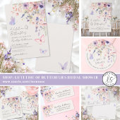 Poster Fête de mariage champêtre papillon