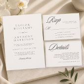 Carte de numéro de table de mariage élégante simpl