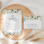 Sticker Carré Fleurs blanches, Fleurs de crème, Boho, Anniversai