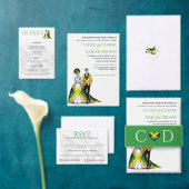 Jamaica paar bruiloft uitnodiging (Personaliseer de collectie van deze zelfstandige maker.)