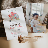 Circus Verjaardagsfeestuitnodiging Kaart