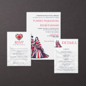 Bandeau De Faire-part Mariage japonais couple (Personnalisez la collection de ce créateur indépendant.)