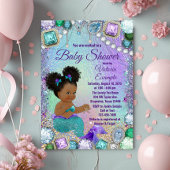 Tenture Arrière-plan du Baby shower de sirène Afro
