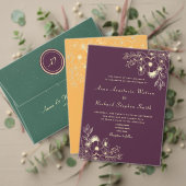 Carte De Placement Plum violet Mariage (Personnalisez la collection de ce créateur indépendant. Test)