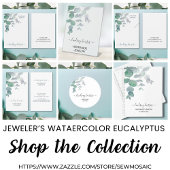 Waterverf eucalyptus dank u sieraden ronde sticker