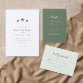 Elegante minimale palmboom bruiloft programma (Personaliseer de collectie van deze zelfstandige maker.)