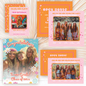 Gefeliciteerd Afstuderen Daisy Photo Sign Poster