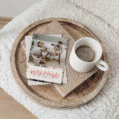 Sticker Rectangulaire Joyeux et lumineux Cosy Winter Plaid Holiday Cadea