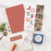 Tampons Encreurs Joyeux mignon moderne ronde Noël Adresse familiale