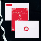 Invitation Festive Rouge blanc Noël (Personnalisez la collection de ce créateur indépendant.)