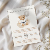 Invitation Judo Bear Turns One" – 1st Birthday