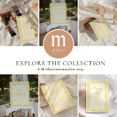 Save The Date Beurre moderne Mariage jaune Enregistrer la date