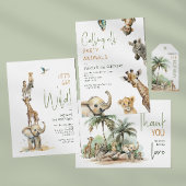 Oerwoud Safari Animals Kids Verjaardag Feesthoedjes