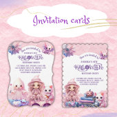 Sticker Carré Halloween rose Kawaii