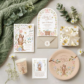 Bannière À Fanions Ours de bois nu Petit bébé Fille Cub Douche