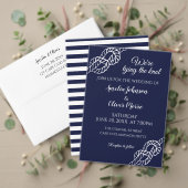 Tied De Knoop Nautisch Touw Marine Trouwprogramma Handwaaier (Personaliseer deze collectie van deze onafhankelijke maker. Test)