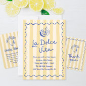 Invitation La Dolce Vita Lemons Fête des mariées italienne