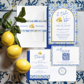 Invitation Italian Tiles La Dolce Vita Wedding