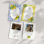 Save The Date Code QR de photo de mariage botanique au citron it
