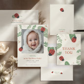Postale Carte de naissance bébé coccinelle mignonne