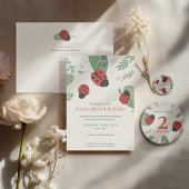Carte Ladybug Fête d'anniversaire Merci