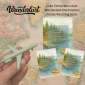 Invitation Lac Tahoe Rustic Mountain Destination Mariage