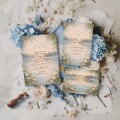 Save The Date Lake Wildflower Forest Romance Wedding