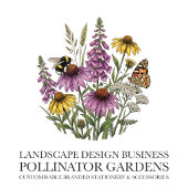 Carnet de notes de jardin botanique bleu pour poll