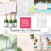 Rafraîchisseur Pour Canette Slim Bachelorette Moderne Côtière Pâte De Plat