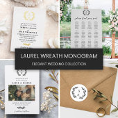 Typografie Laurel Wreath Monogram Wedding