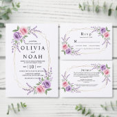 Carte de numéro de table de mariage floral rose la (Personnalisez la collection de ce créateur indépendant.)