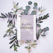 Carte Postale Faire-part de mariage de lavande Plante en coton b