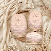 Cartons Réponse Lavender Field Countryside Wedding