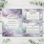 Invitation Mariage Lavender Mist et Whispers aquarelle (Personnalisez la collection de ce créateur indépendant.)
