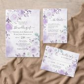 Lavande d'aquarelle violet Florales Invitation (Personnalisez la collection de ce créateur indépendant. )