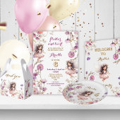 Serviette En Papier Fleur sauvage fée lavender pixie anniversaire